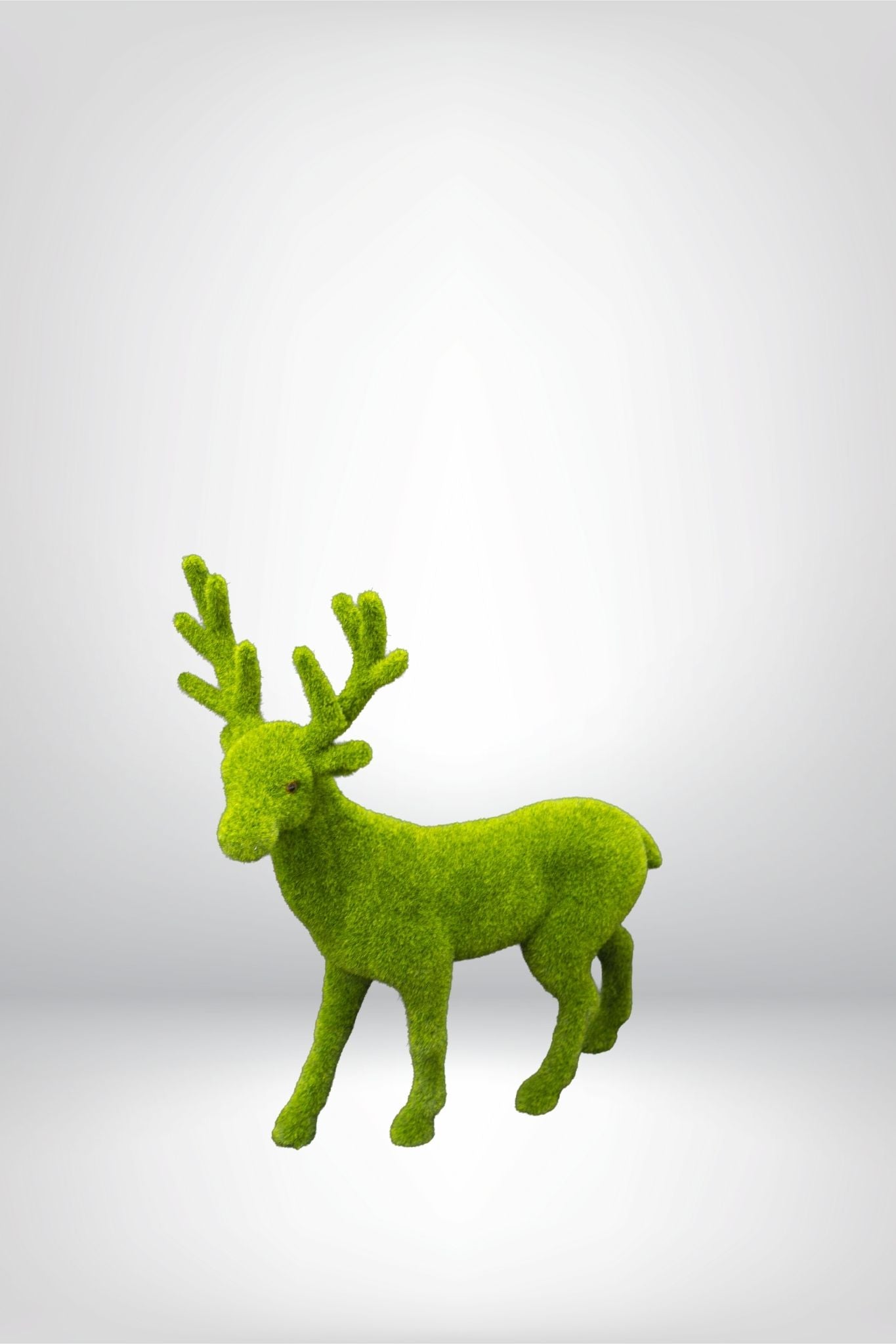 50 cm Green Moss Christmas Reindeer Decoration – Holiday Garden Sculpture